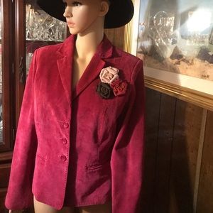 Margaret Godfrey genuine suede leather jacket 12